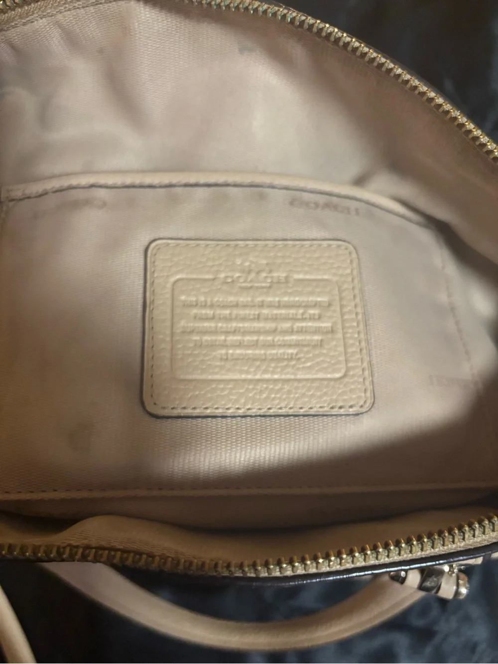 Coach Pebble Leather Satchel in Taupe